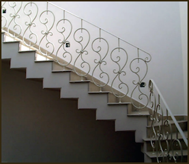 Rampe, escalier, en, fer, forgé, ferronnerie, d’Art,