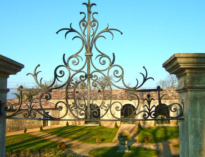 kiosque, de, jardin, en, fer, forge, maroc, marrakech