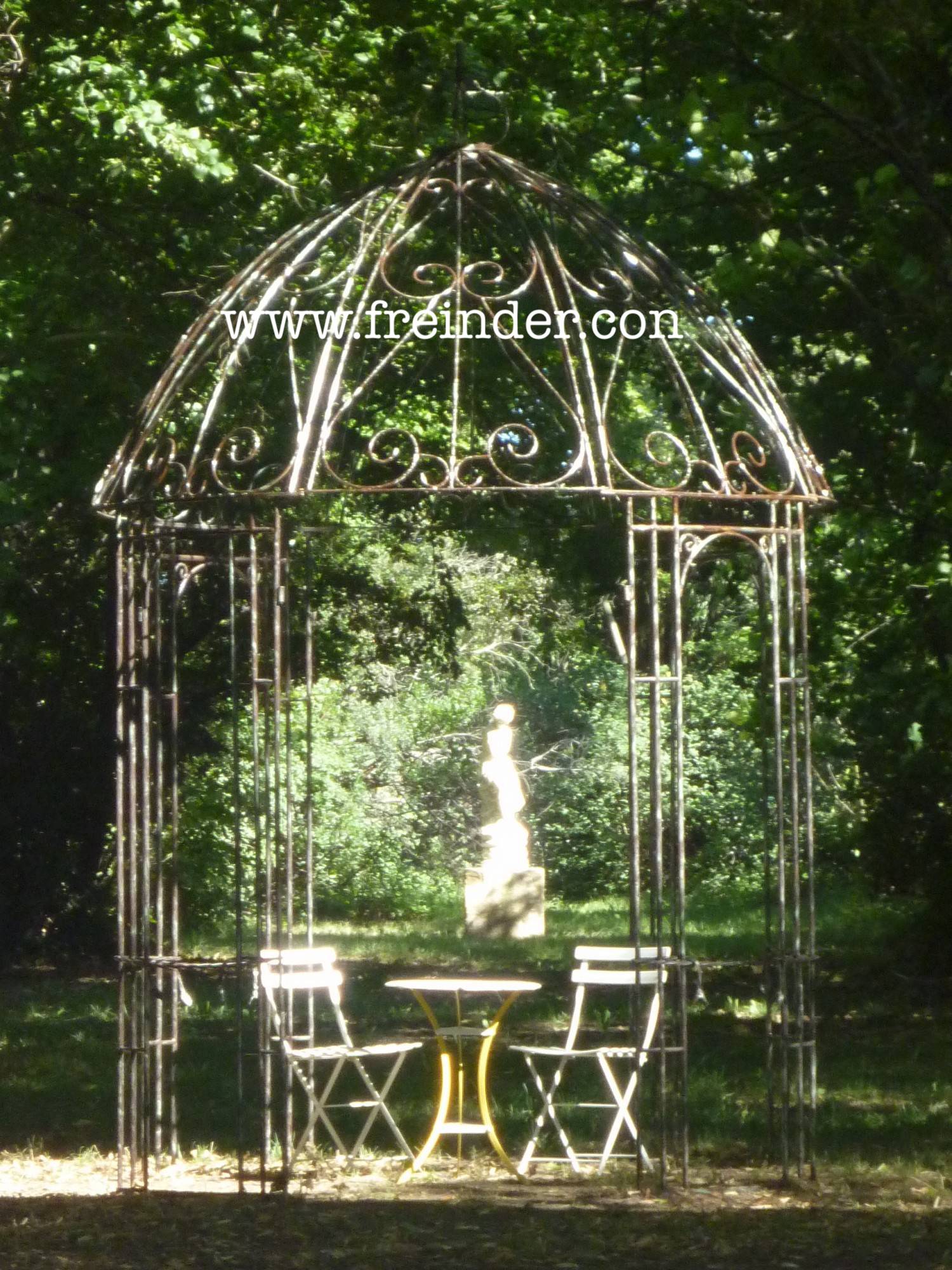 kiosque, de, jardin, en, fer, forge, maroc, marrakech