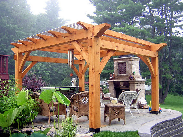 pergola, abris, de, jardin, en, bois, massif, tonnelle, pergola, bioclimatique, plan, pergola, bois,