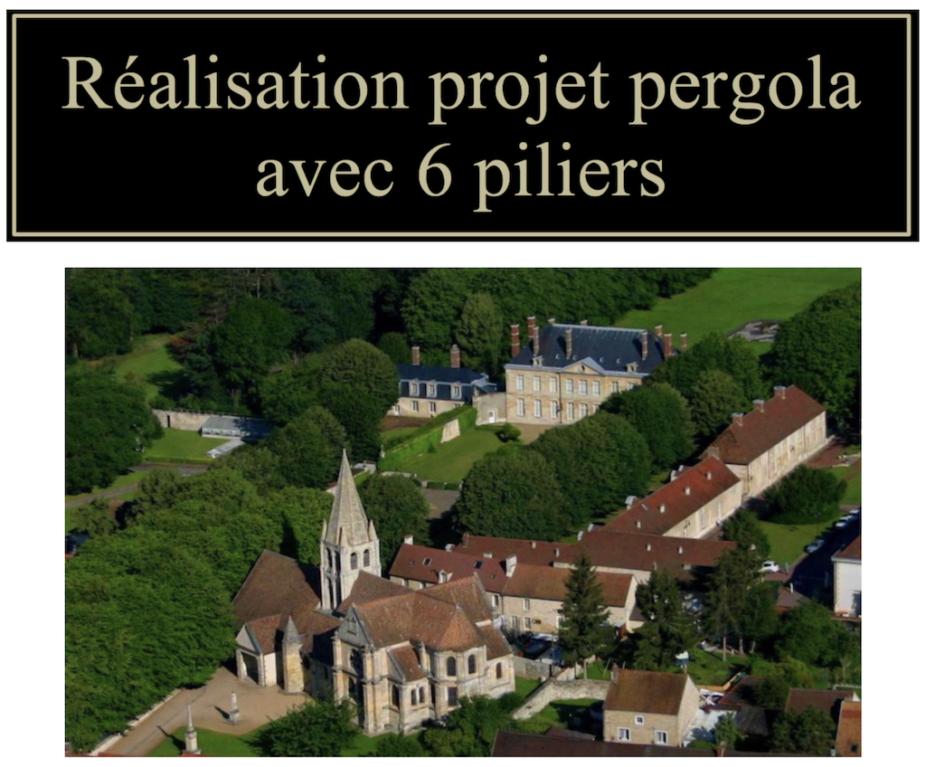 pergola, en, fer, forge, abris, jardin, fer forge, bois