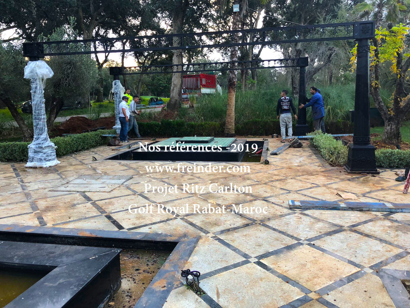 pergola, tonnelle, abris, de, jardin, fer, forge,maroc