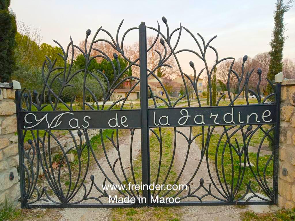 modele, portail, fer, forgé, plein,