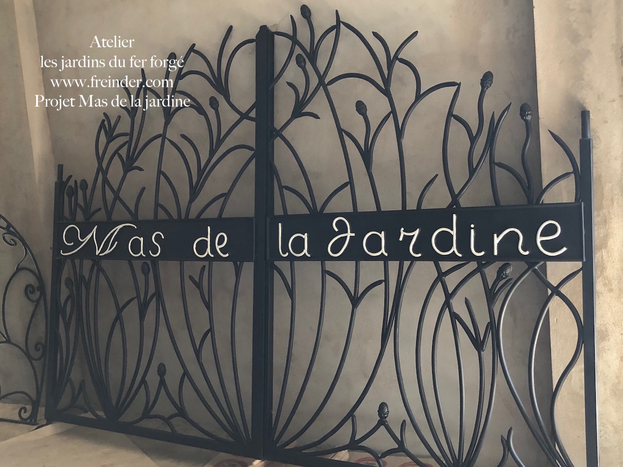 portail, fer, forgé, 4, m,