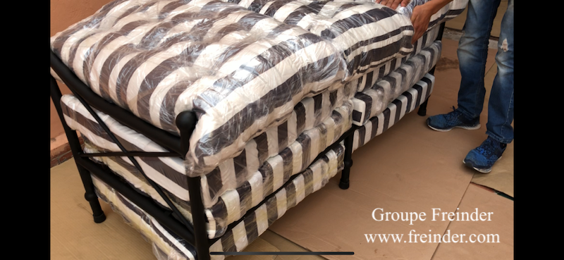 salon, de, jardin, fer, forgé, mosaique, marrakech