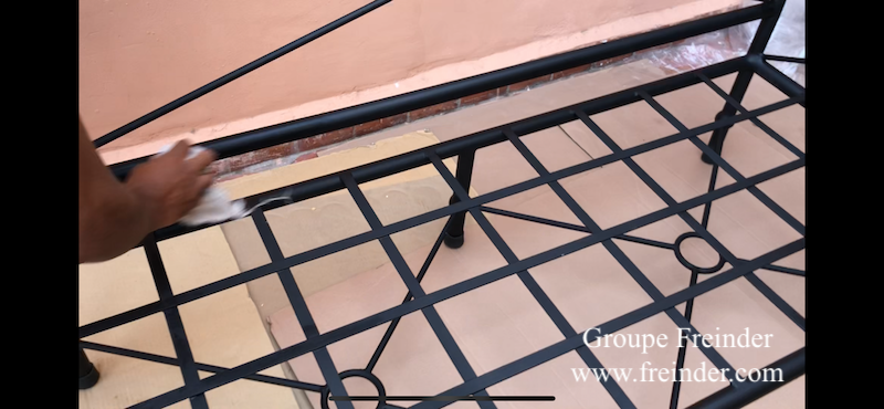 salon, de, jardin, fer, forgé, mosaique, marrakech