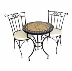 Table jardin zellige -  table de jardin - mobilier de jardin -  table en zellige 