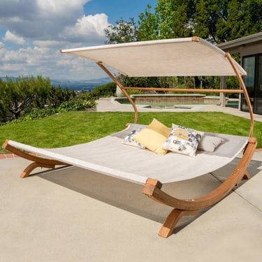 transat, chaise, longue, en, bois, et, toile, transat, avec, repose, pied, chaise, longue, extérieur, relax,