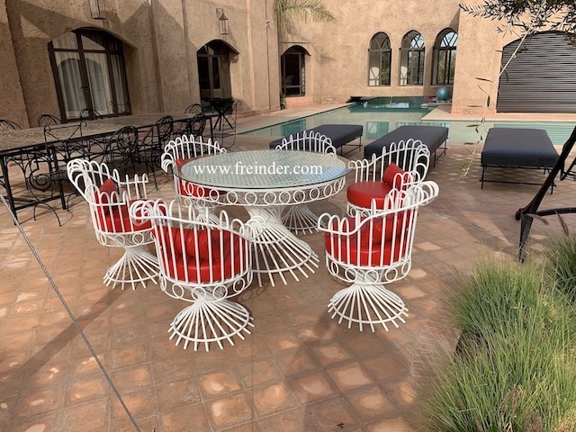 table de jardin en fer forge 