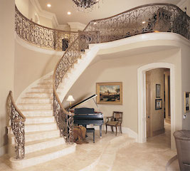 Rampe, escalier, en, fer, forgé, ferronnerie, d’Art,