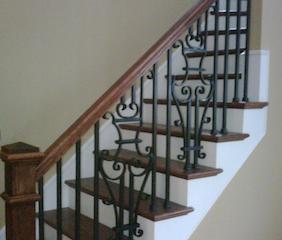 Rampe, escalier, en, fer, forgé, ferronnerie, d’Art,
