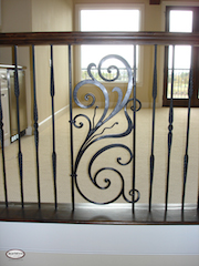 Rampe, escalier, en, fer, forgé, ferronnerie, d’Art,