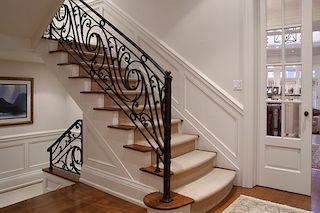 Rampe, escalier, en, fer, forgé, ferronnerie, d’Art,