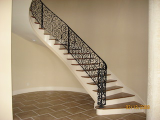 Rampe, escalier, en, fer, forgé, ferronnerie, d’Art,