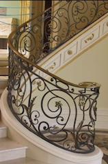 Rampe, escalier, en, fer, forgé, ferronnerie, d’Art,