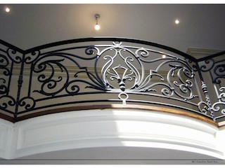 Rampe, escalier, en, fer, forgé, ferronnerie, d’Art,