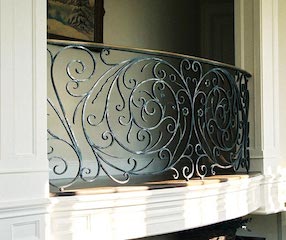 Rampe, escalier, en, fer, forgé, ferronnerie, d’Art,