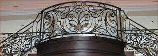 Rampe, escalier, en, fer, forgé, ferronnerie, d’Art,