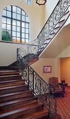 Rampe, escalier, en, fer, forgé, ferronnerie, d’Art,