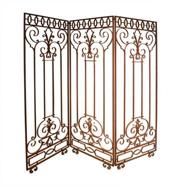 Paravent en fer forgé – paravent fer forgé – paravent design – paravent en bois -