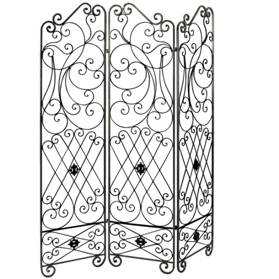 Paravent en fer forgé – paravent fer forgé – paravent design – paravent en bois -