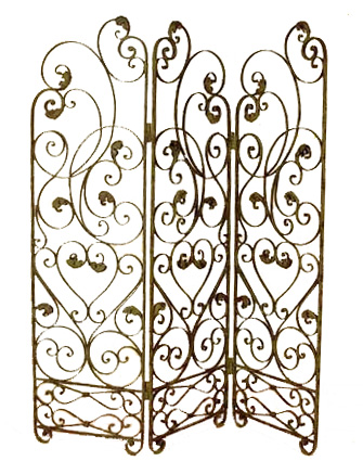 Paravent en fer forgé – paravent fer forgé – paravent design – paravent en bois -