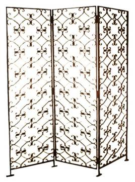 Paravent en fer forgé – paravent fer forgé – paravent design – paravent en bois -