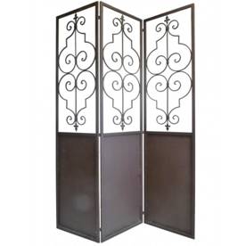 Paravent en fer forgé – paravent fer forgé – paravent design – paravent en bois -