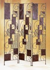 Paravent en fer forgé – paravent fer forgé – paravent design – paravent en bois -