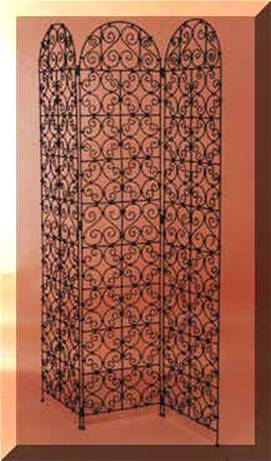 Paravent en fer forgé – paravent fer forgé – paravent design – paravent en bois -
